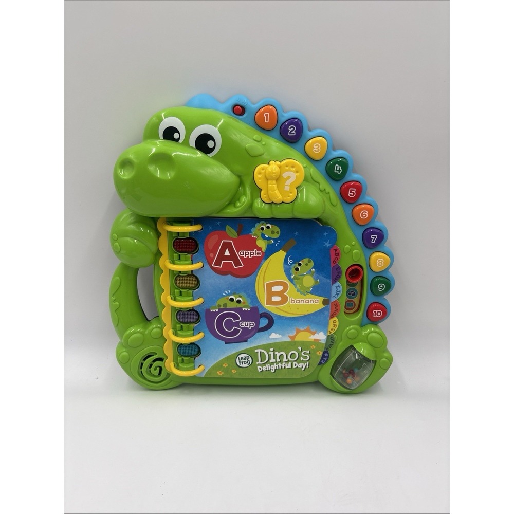 Leap Frog, Dino's Delightful Day Book Interactive Toddler Learning Toy Tested
